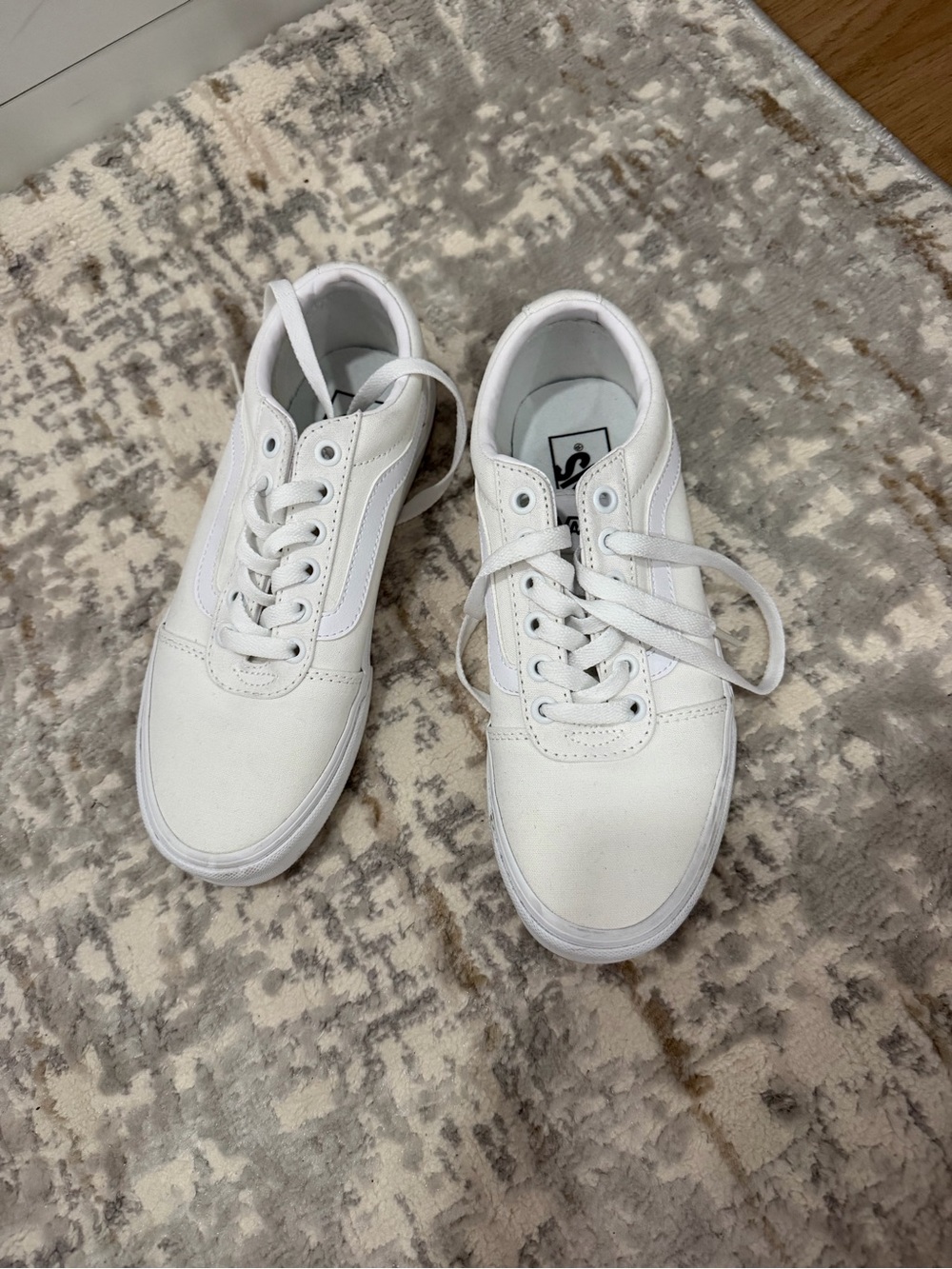 Vans White Low-Top Canvas Sneakers